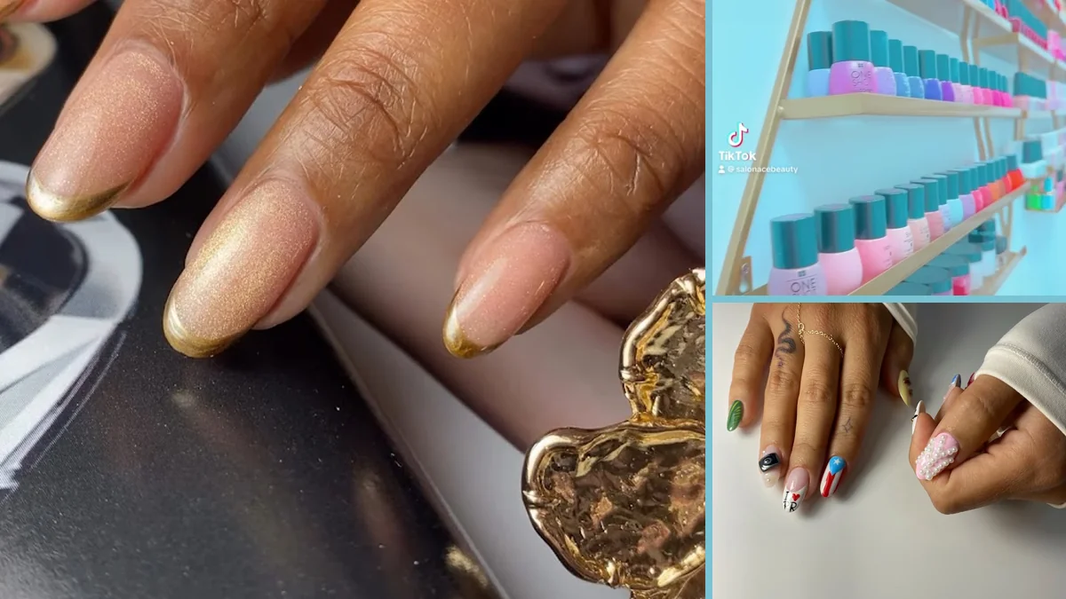 Pedicure and manicure area in a beauty studio